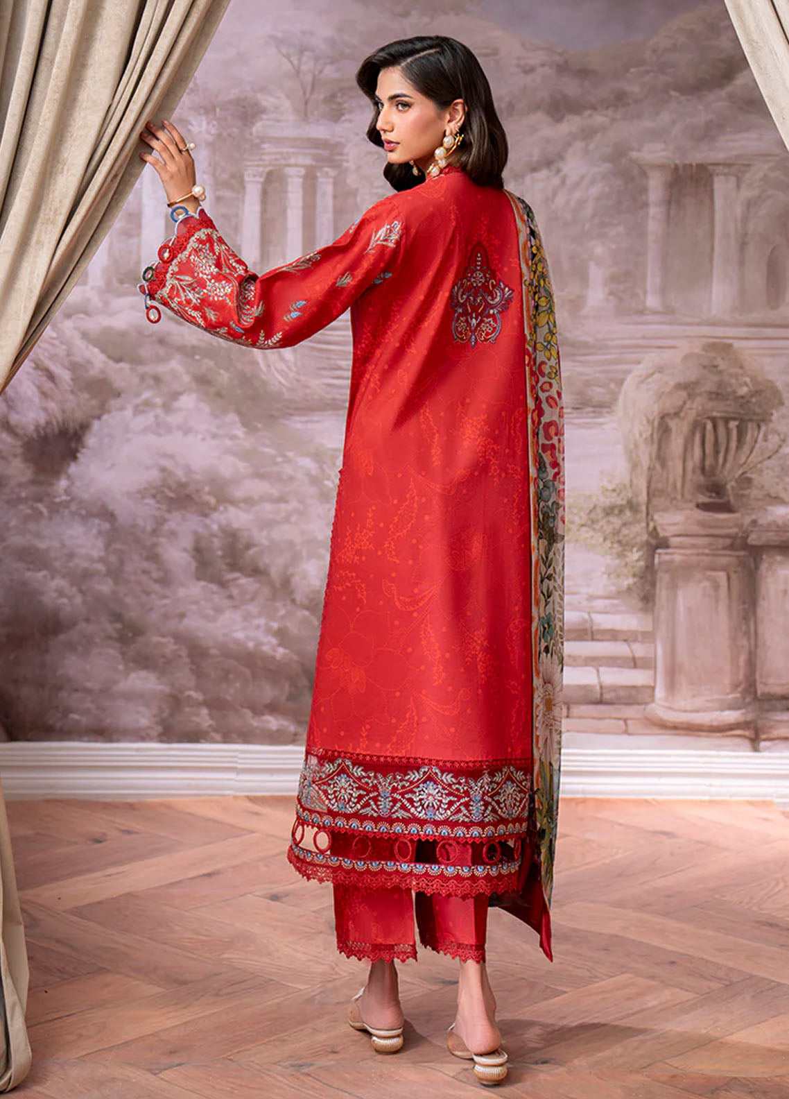 Aezel by Roheenaz Embroidered Cambric Suits Unstitched 3 Piece RNZ25AC D-07 B Lyrah - Winter Collection