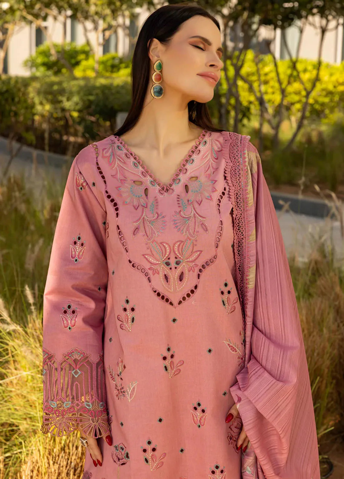 Carnation by Rang Rasiya Embroidered Lawn Suits Unstitched 3 Piece D-09 Orchid