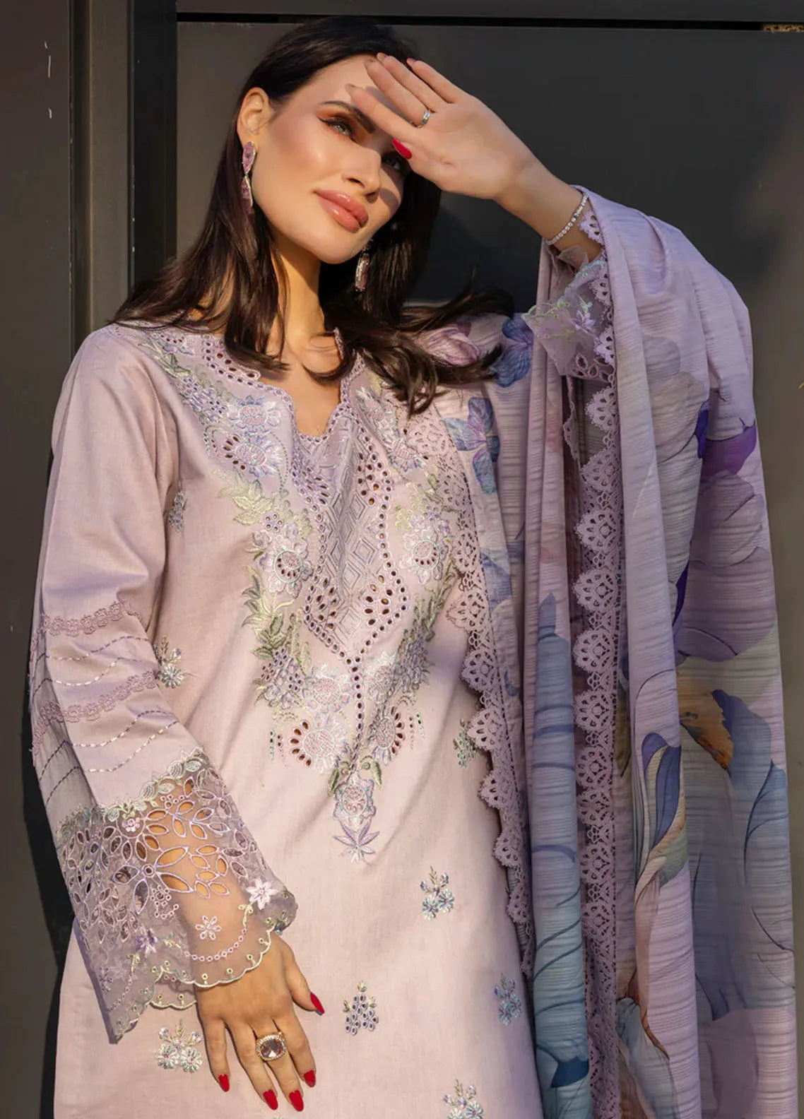 Carnation by Rang Rasiya Embroidered Lawn Suits Unstitched 3 Piece D-12 Amelia