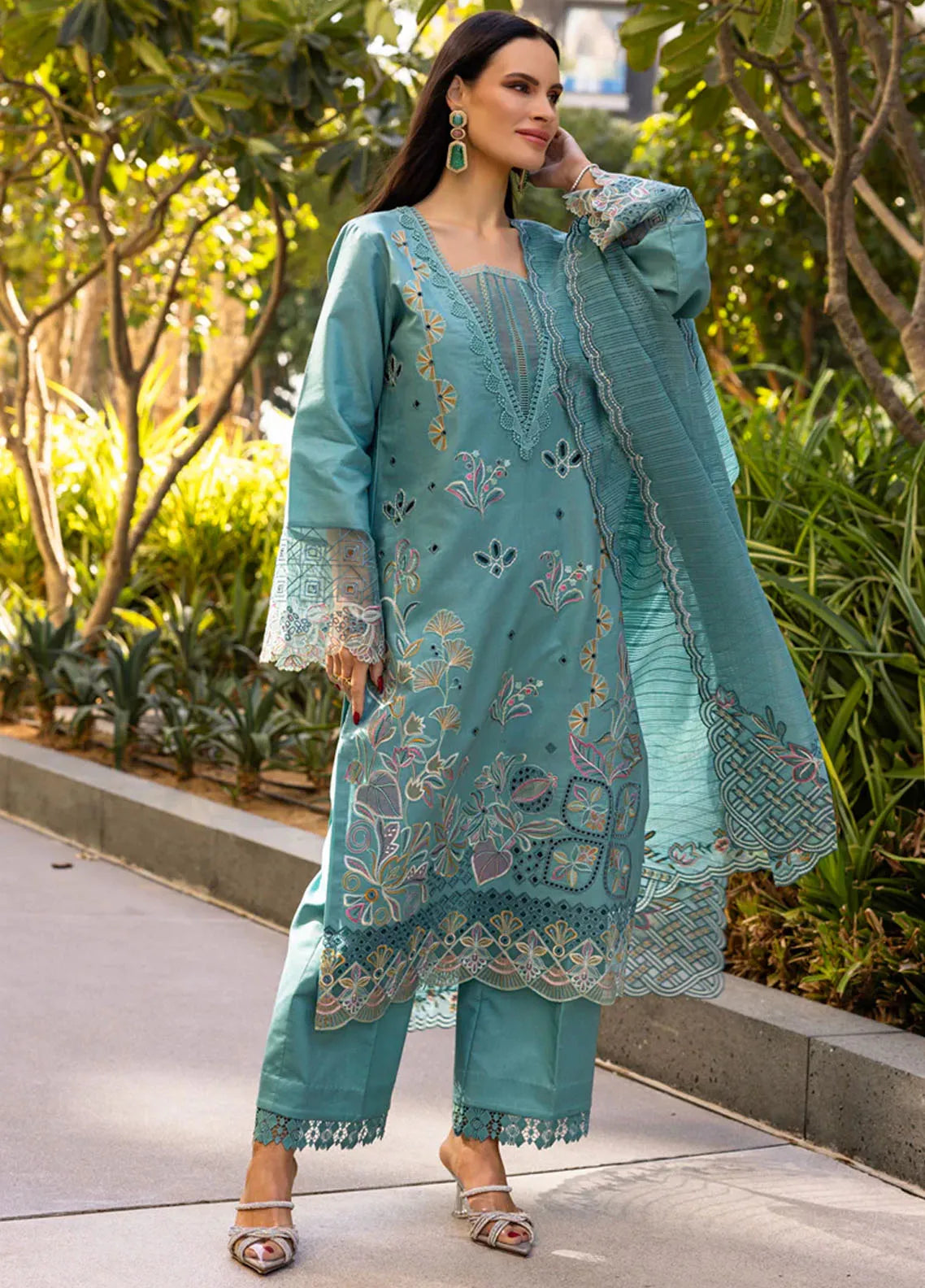 Carnation by Rang Rasiya Embroidered Lawn Suits Unstitched 3 Piece D-14 Ariana