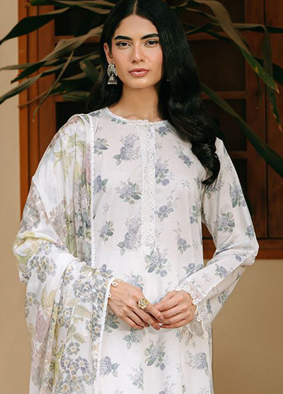 Cross Stitch Embroidered Cambric Suits Unstitched 3 Piece CS25MPU Ice Tale