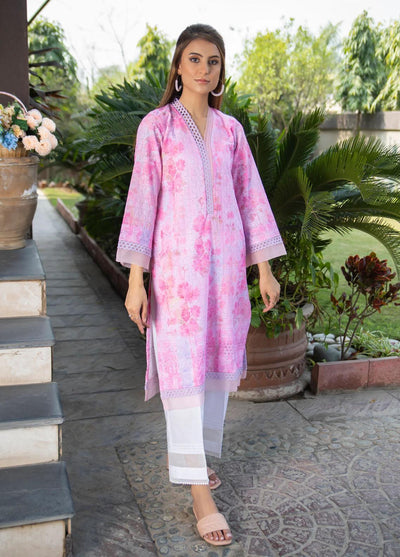 Naaz Couture Casual Pret Chikankari Lawn Kurta NC23NK-2 Floral Pink