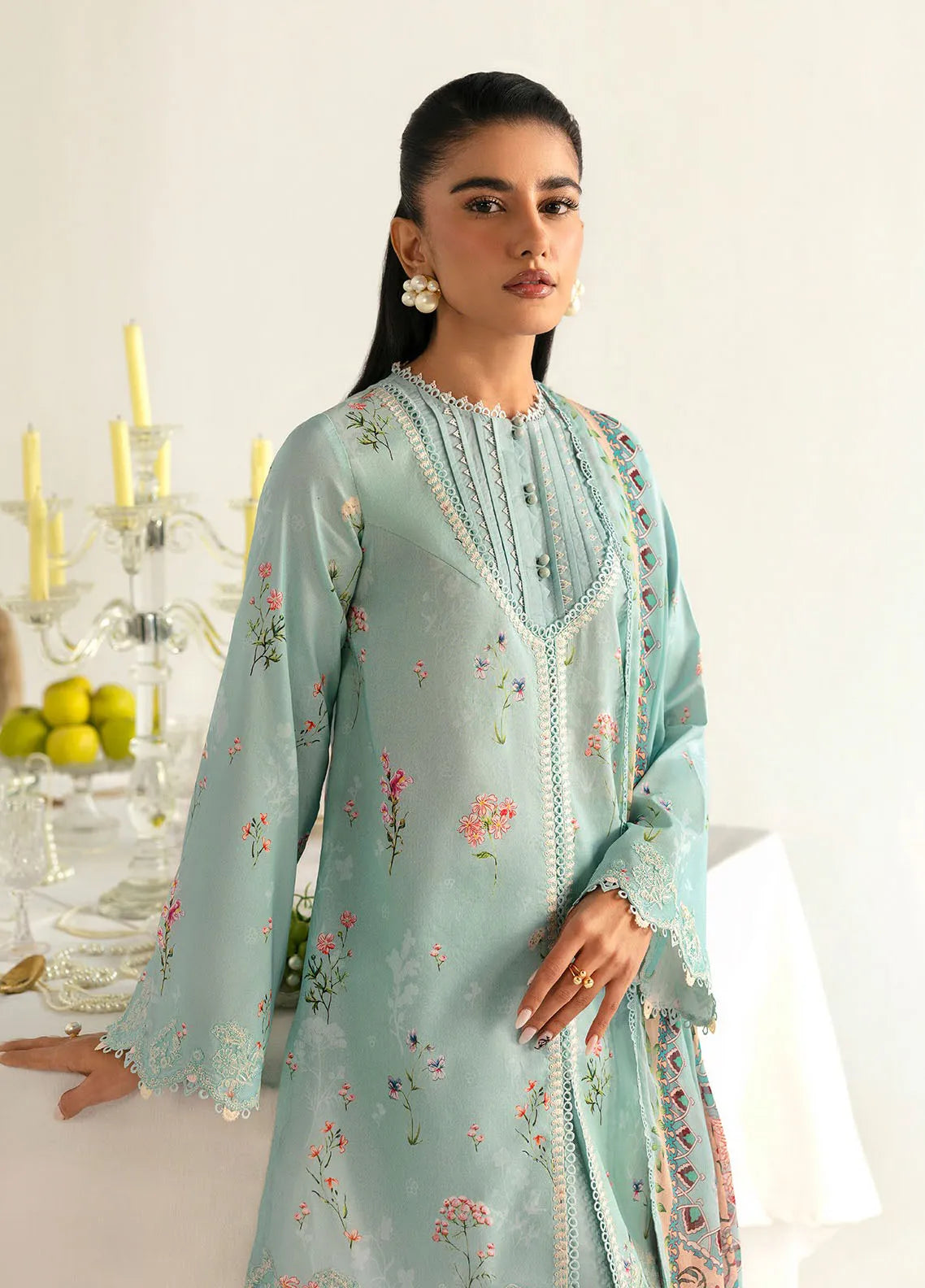 Q Prints by Qalamkar Unstitched Lawn Collection 2025 Rena PQ-8B