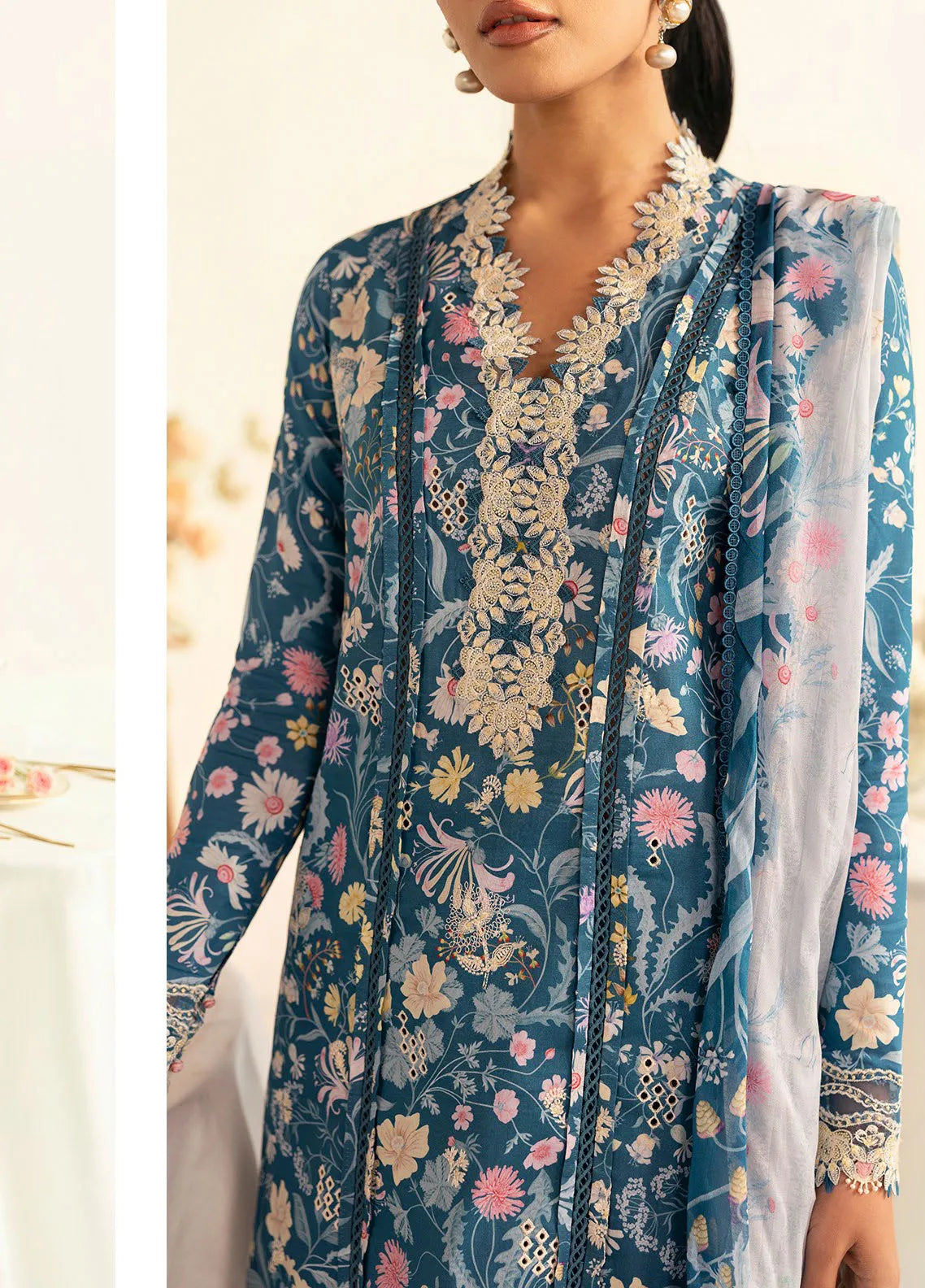 Q Prints by Qalamkar Unstitched Lawn Collection 2025 Rhea PQ-4B