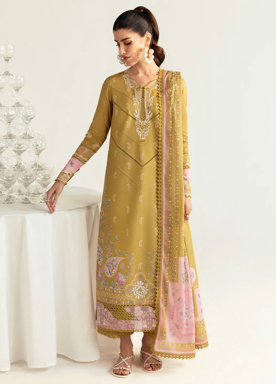 Q Prints by Qalamkar Unstitched Lawn Collection 2025 Sian PQ-5A