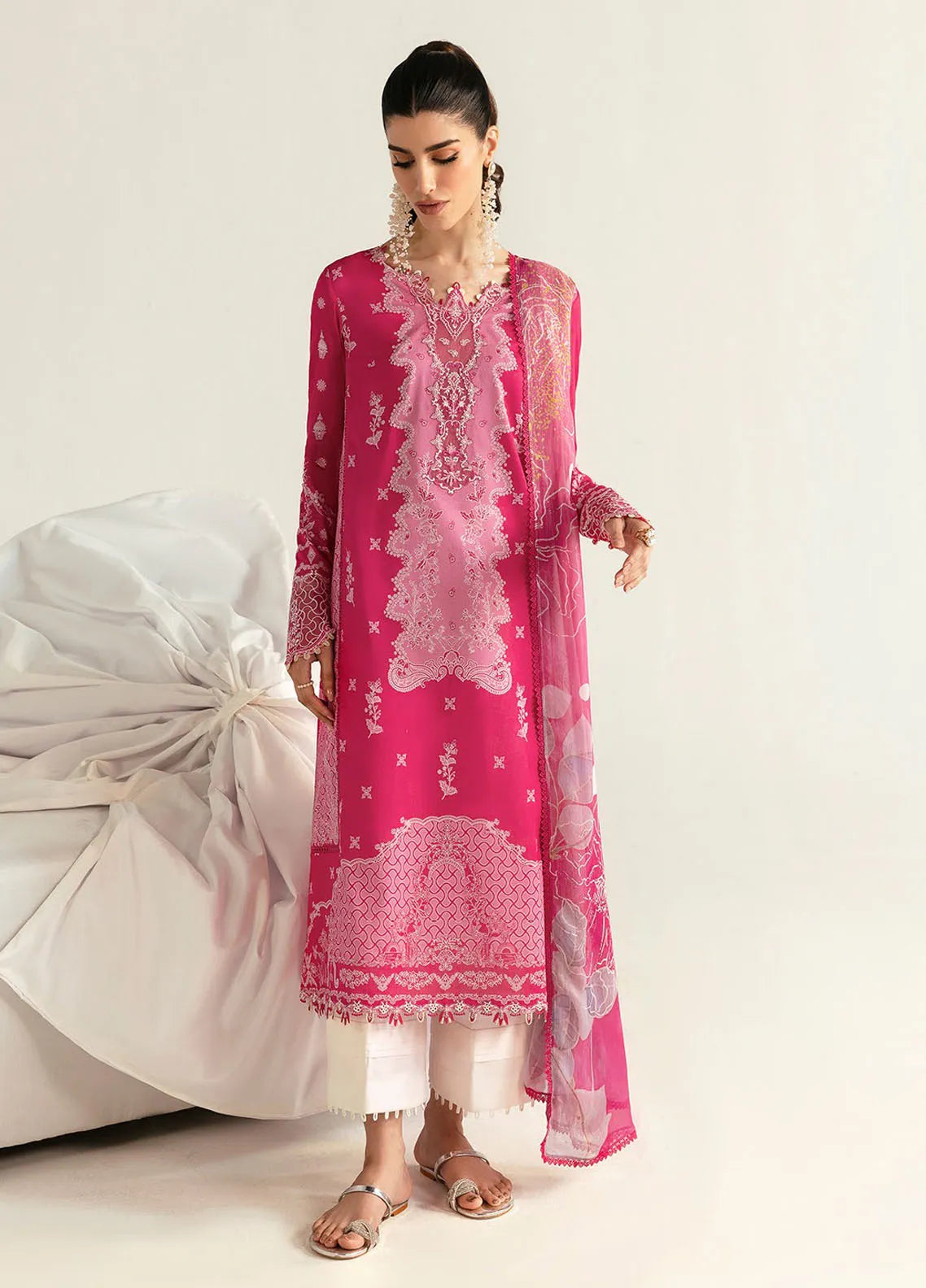 Q Prints by Qalamkar Unstitched Lawn Collection 2025 Veda PQ-6B