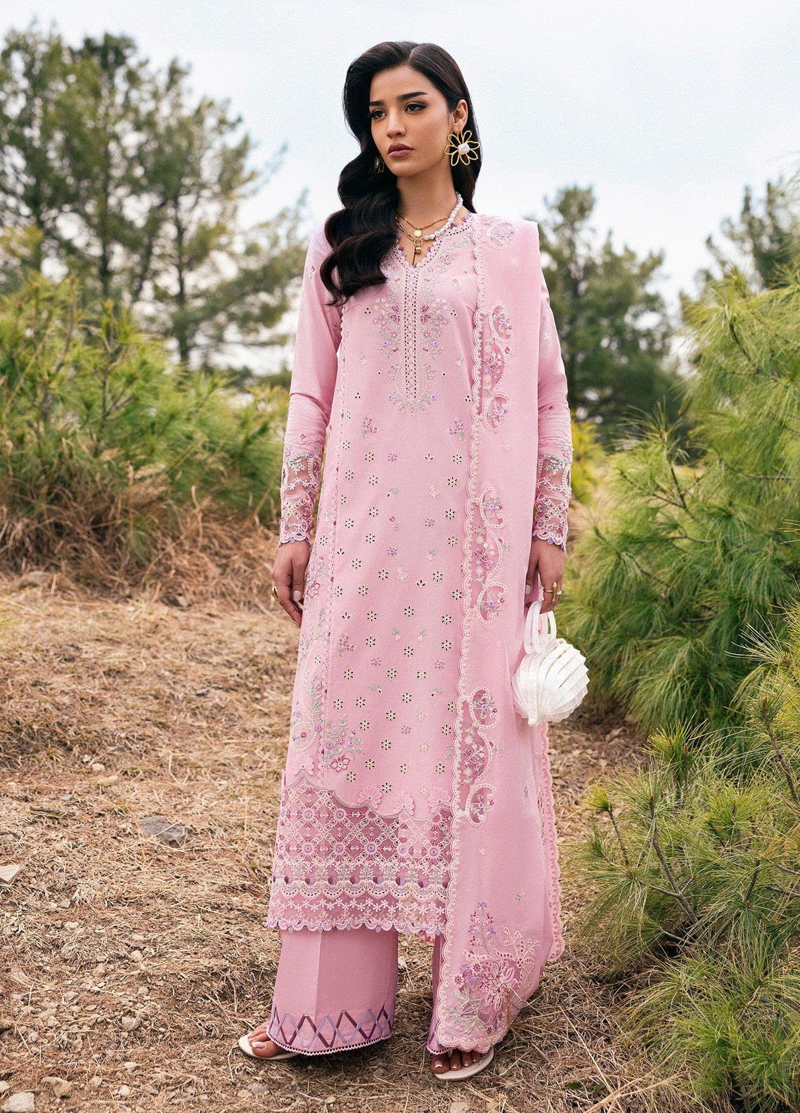 Qlinekari by Qalamkar Embroidered Lawn Suits Unstitched 3 Piece QLM25QK DC-02 Freja
