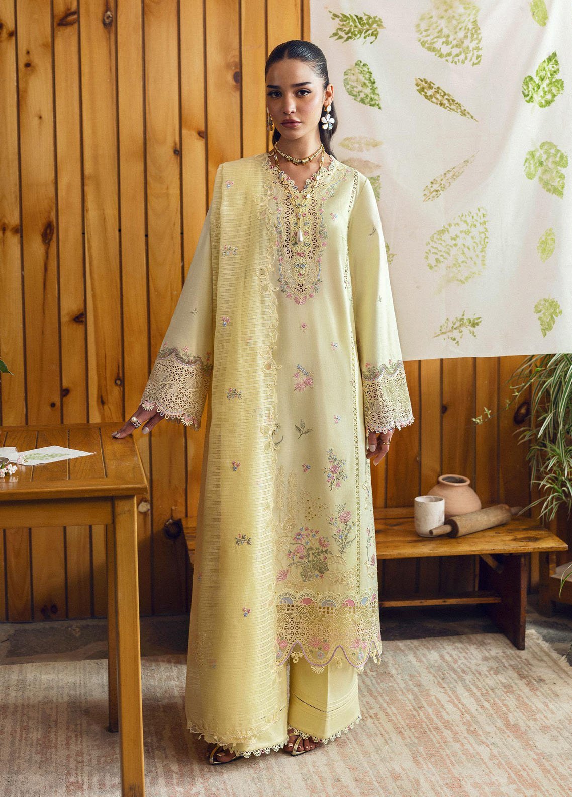 Qlinekari by Qalamkar Embroidered Lawn Suits Unstitched 3 Piece QLM25QK DC-04 Keva