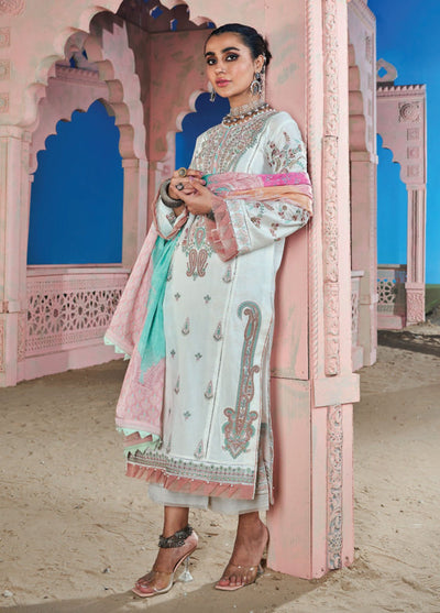 Wardha Saleem Embroidered Lawn Suits Unstitched 3 Piece D-01 Noor Bahar