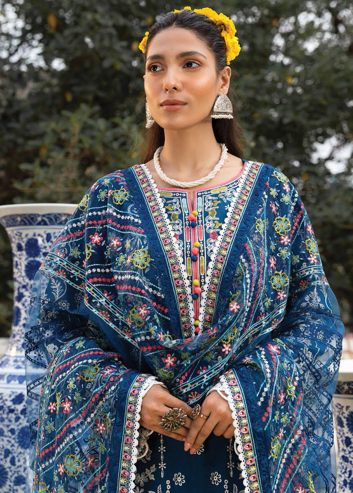 AIK Atelier Meenakari Unstitched Lawn Collection 2023 Vol-01 Look 01