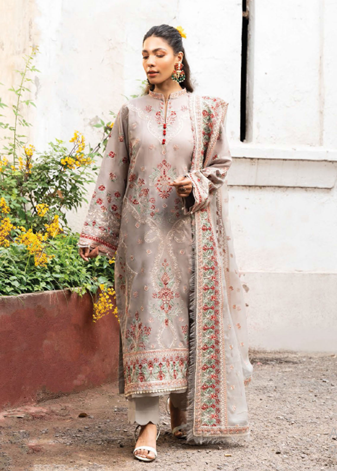 AIK Atelier Meenakari Unstitched Lawn Collection 2023 Vol-01 Look 05