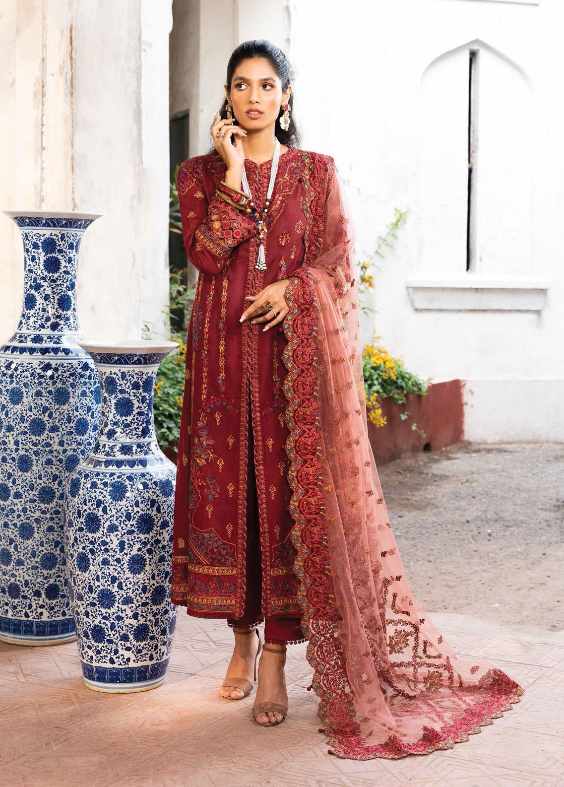 AIK Atelier Meenakari Unstitched Lawn Collection 2023 Vol-01 Look 06