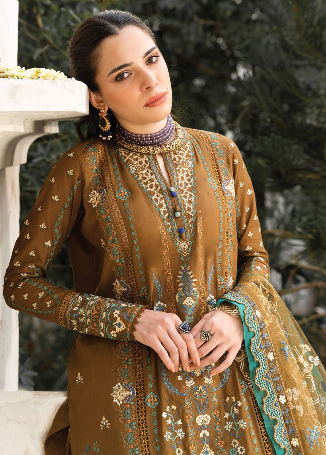 AIK Atelier Meenakari Unstitched Lawn Collection 2023 Vol-01 Look 07