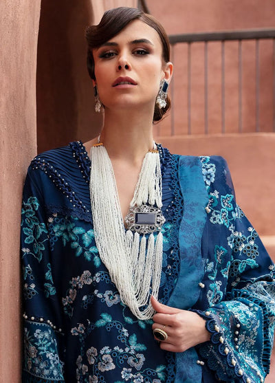 Amaani By Republic Womenswear Embroidered Lawn Suits Unstitched 3 Piece RW23A D-3A Nora - Luxury Eid Collection