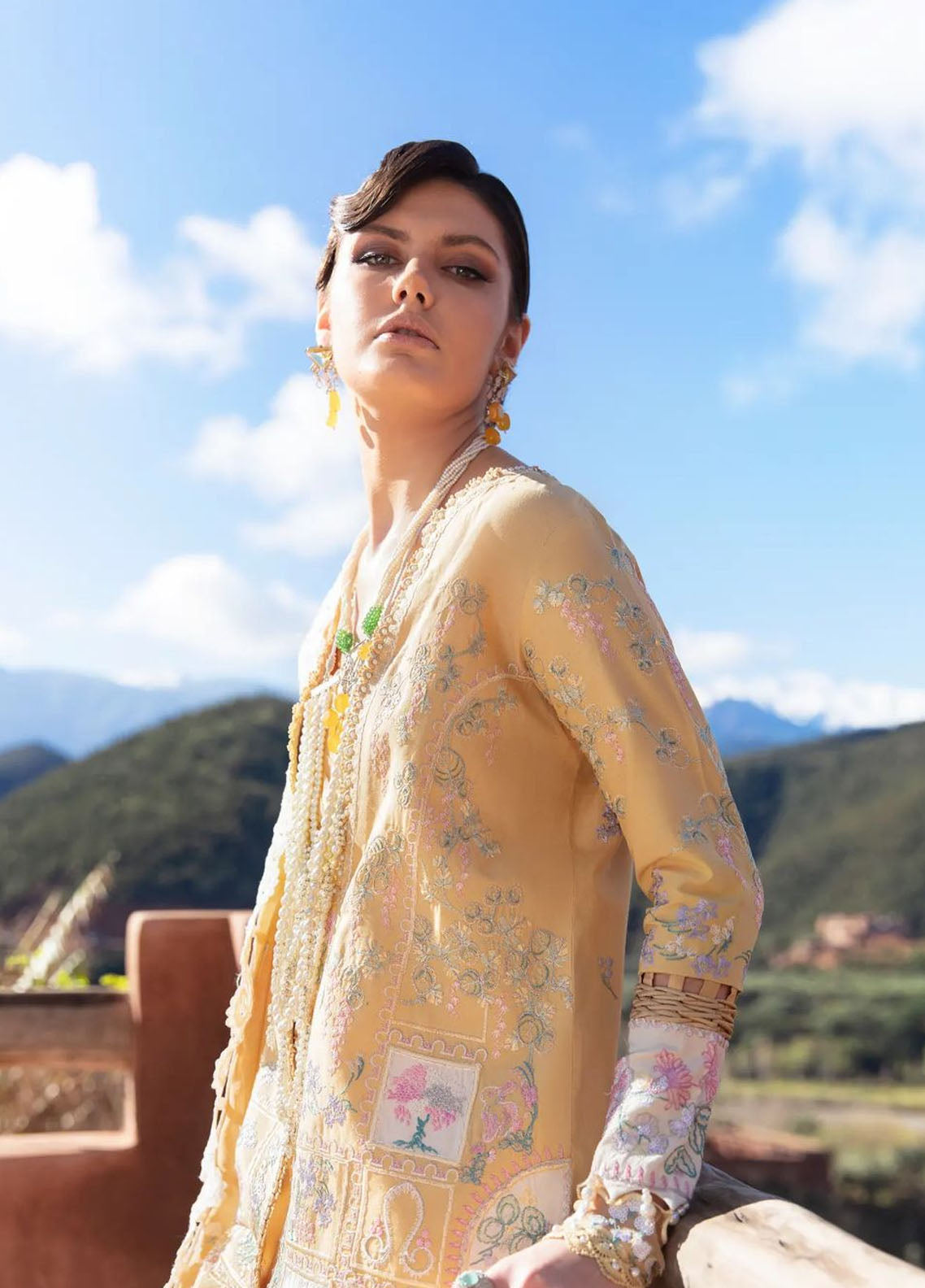 Amaani By Republic Womenswear Embroidered Lawn Suits Unstitched 3 Piece RW23A D-8A Aleah - Luxury Eid Collection