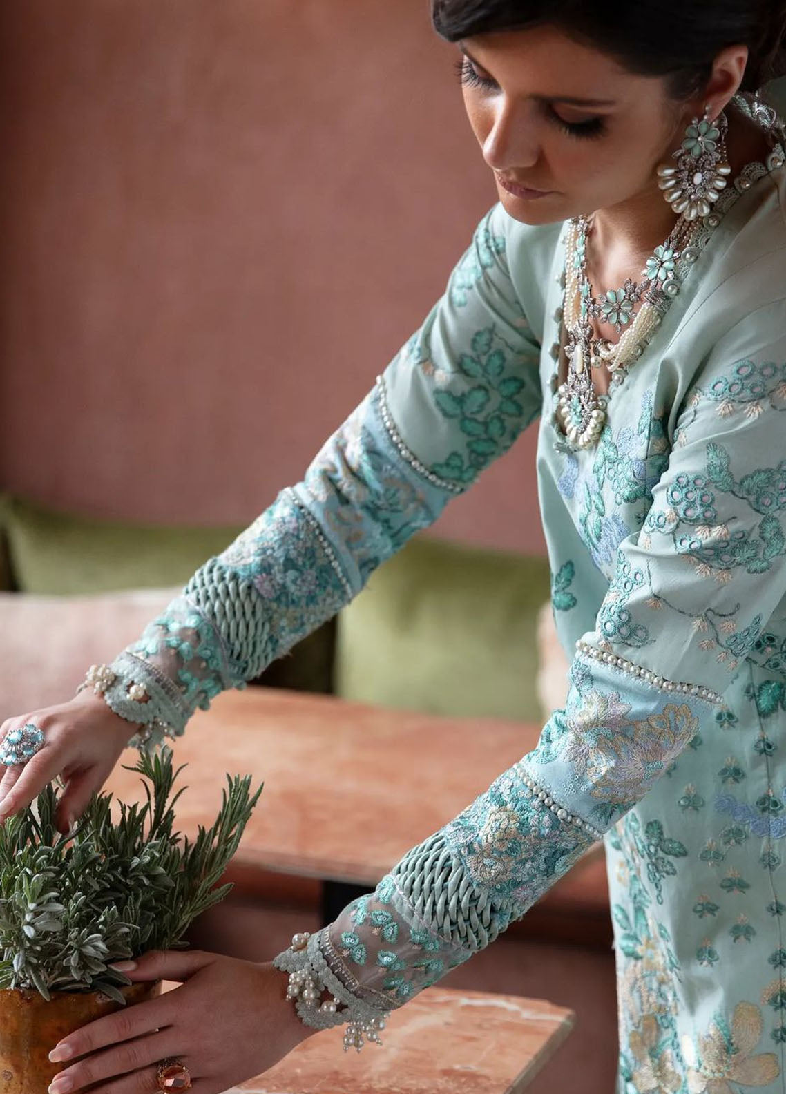 Amaani By Republic Womenswear Embroidered Lawn Suits Unstitched 3 Piece RW23A D-3B Nora - Luxury Eid Collection