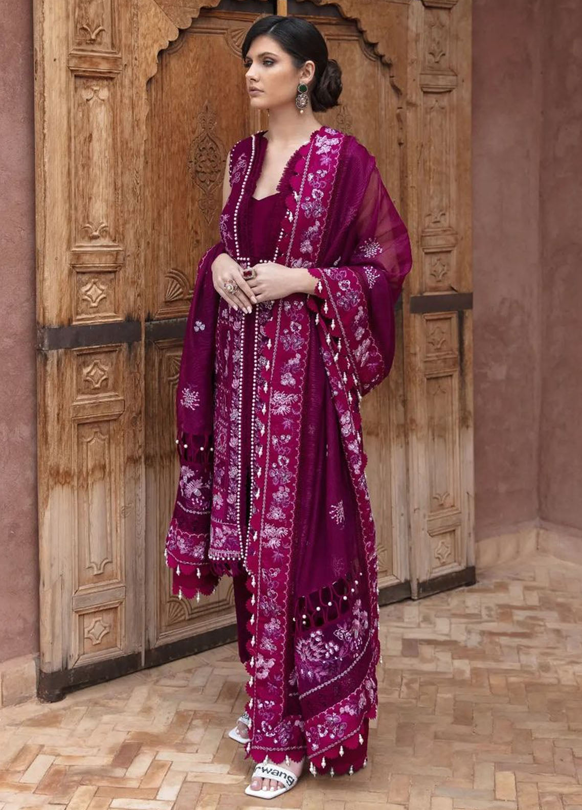 Amaani By Republic Womenswear Embroidered Lawn Suits Unstitched 3 Piece RW23A D-8B Aleah - Luxury Eid Collection