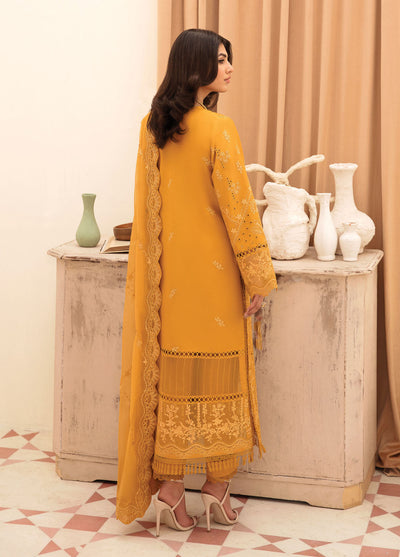 Afrozeh Festive Unstitched Chikankari Lawn Collection 2023 AL-23-V3-03 Goldenrod