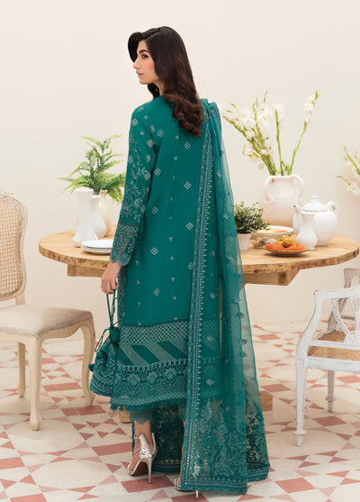 Afrozeh Festive Unstitched Chikankari Lawn Collection 2023 AL-23-V3-04 Tiffany Blue