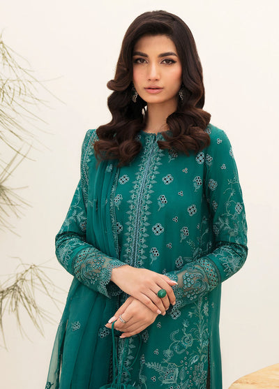 Afrozeh Festive Unstitched Chikankari Lawn Collection 2023 AL-23-V3-04 Tiffany Blue