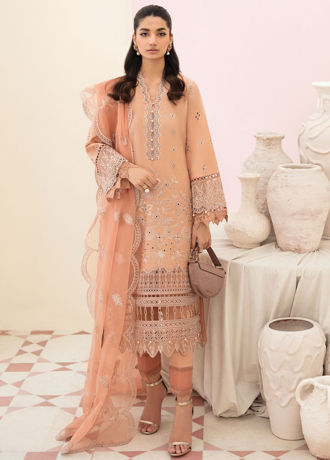 Afrozeh Festive Unstitched Chikankari Lawn Collection 2023 AL-23-V3-06 Hazel