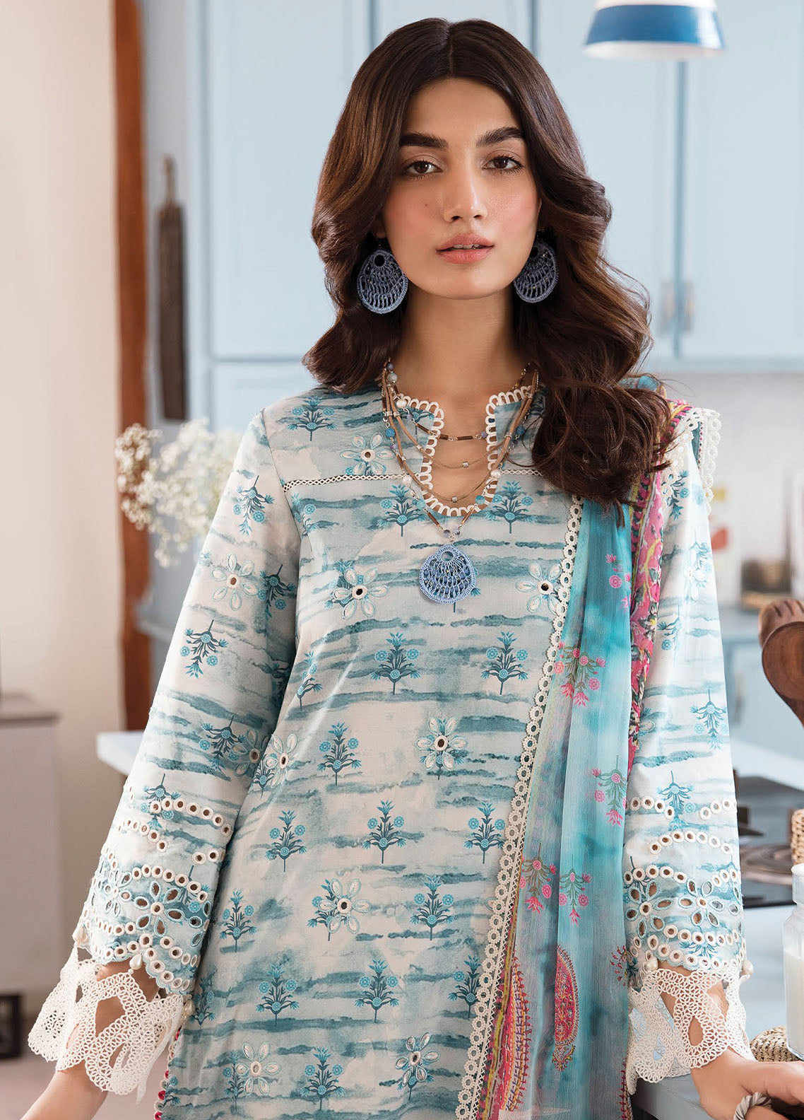 Afrozeh Printkari Unstitched Lawn Collection 2023 Ocean Dream