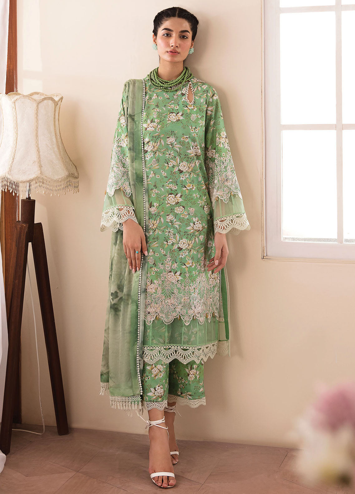 Afrozeh Printkari Unstitched Lawn Collection 2023 Jade