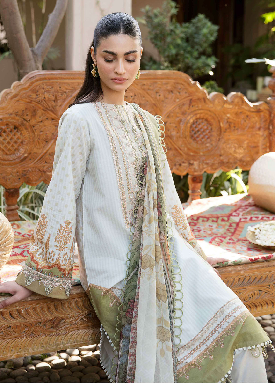 Afsanah By Seran Unstitched Lawn Collection D-03