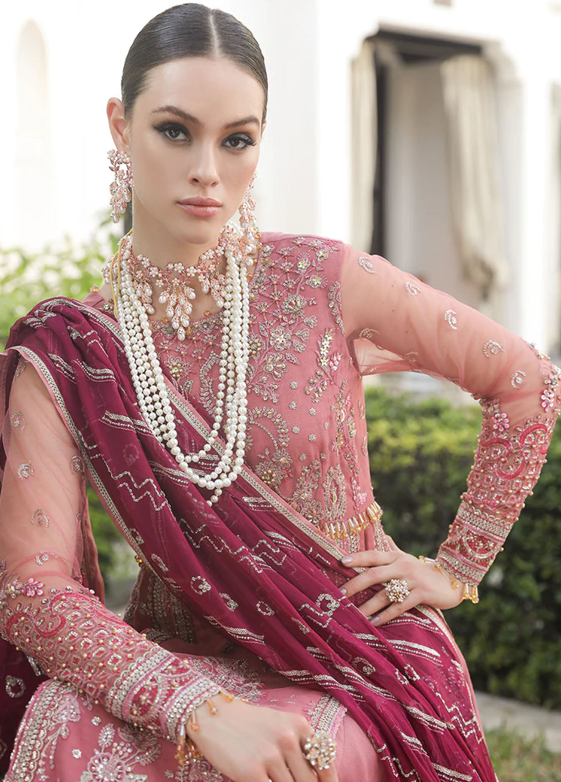 Alif By AJR Couture Unstitched Luxury Chiffon Collection 2023 ALC-06 Serene