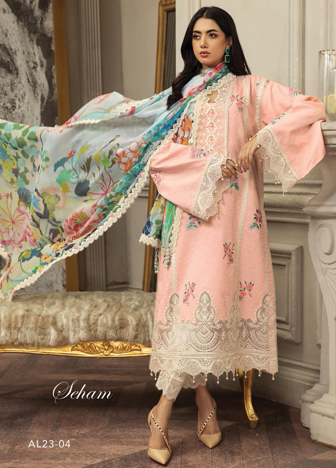 Anaya By Kiran Chaudhry Eid Festive Lawn Collection 2023 AL23-04-Seham