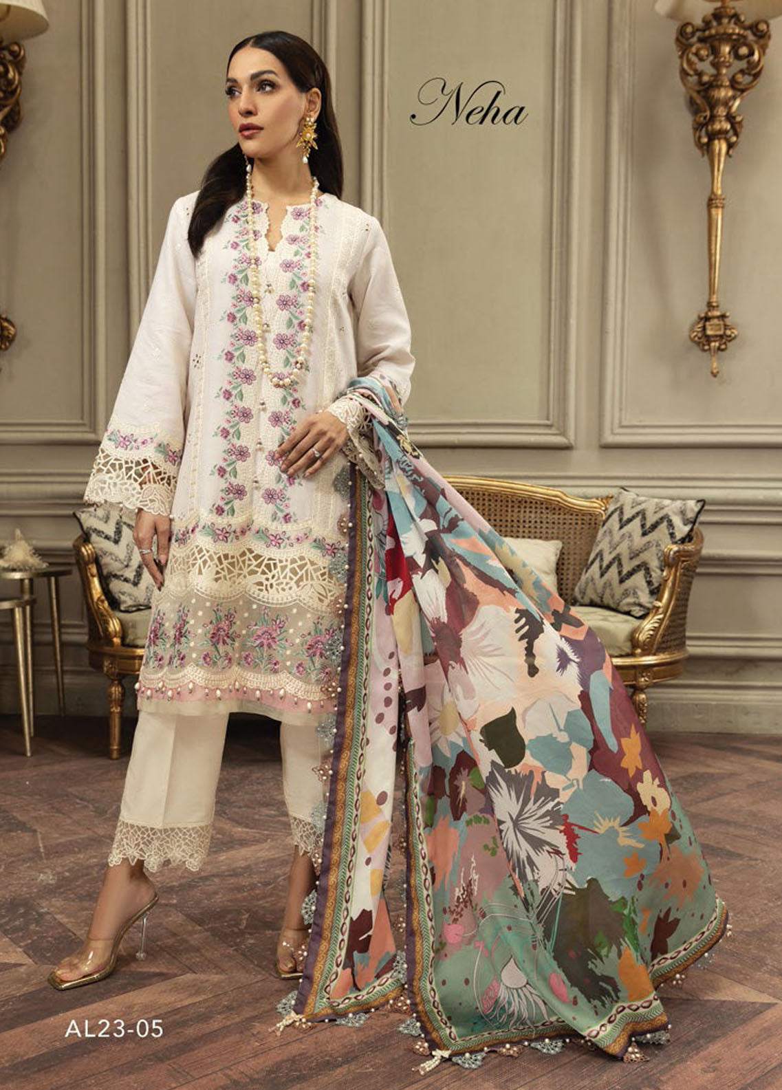 Anaya By Kiran Chaudhry Eid Festive Lawn Collection 2023 AL23-05-Neha