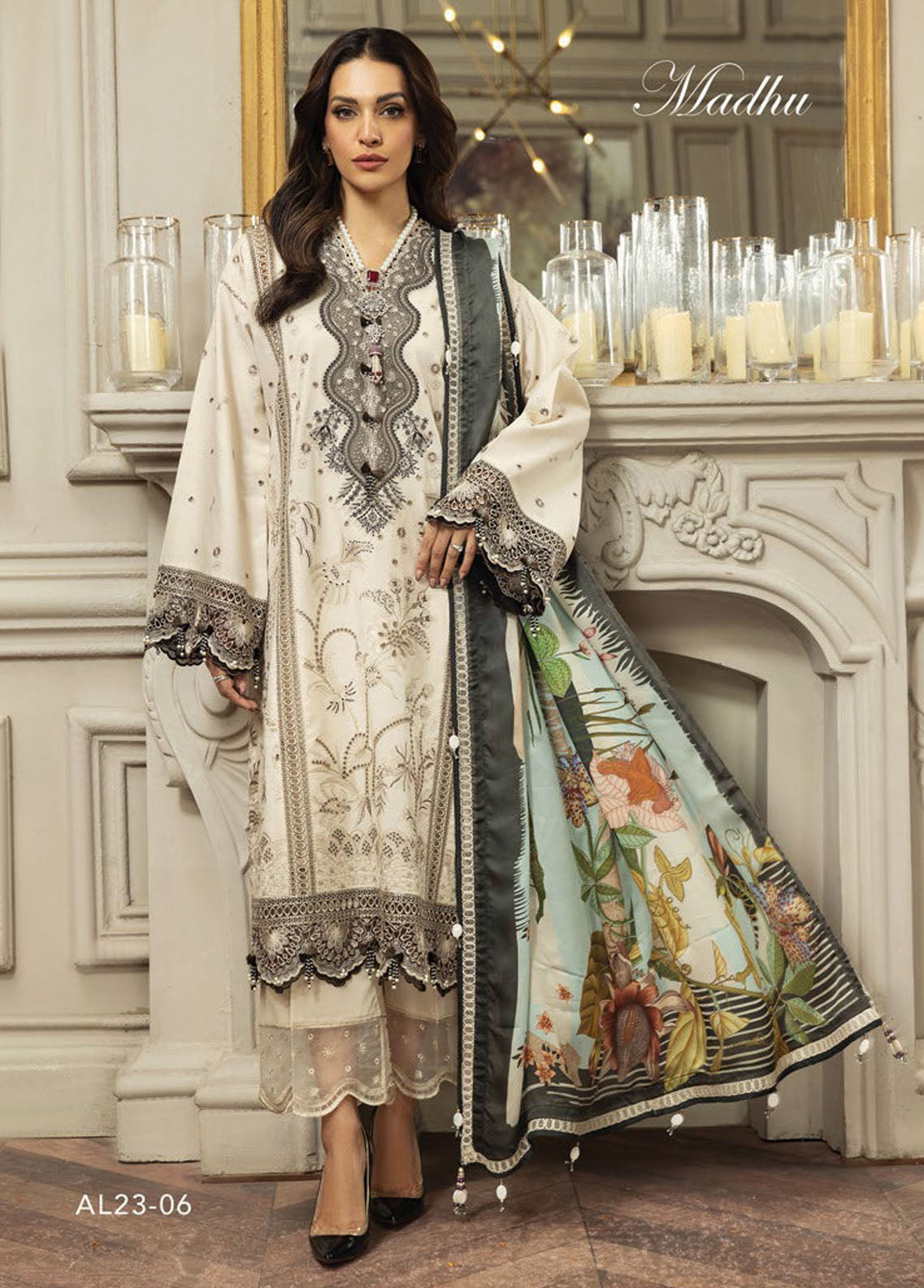 Anaya By Kiran Chaudhry Eid Festive Lawn Collection 2023 AL23-06-Madhu