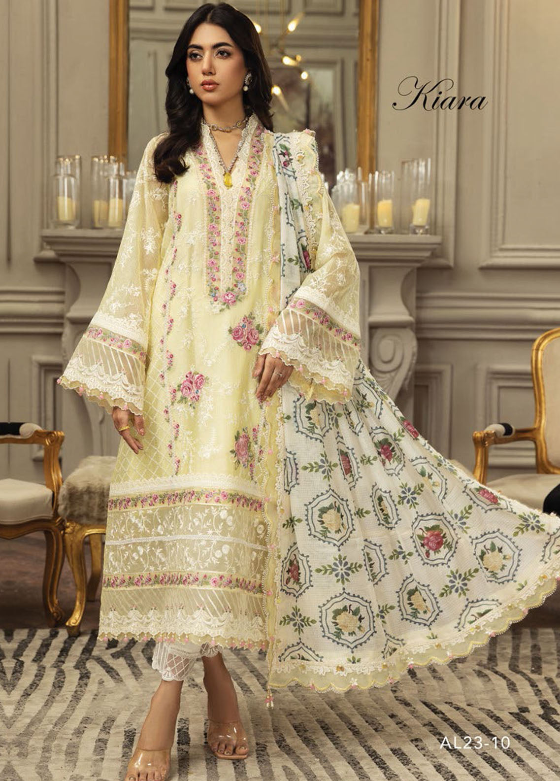 Anaya By Kiran Chaudhry Eid Festive Lawn Collection 2023 AL23-10-Kiara