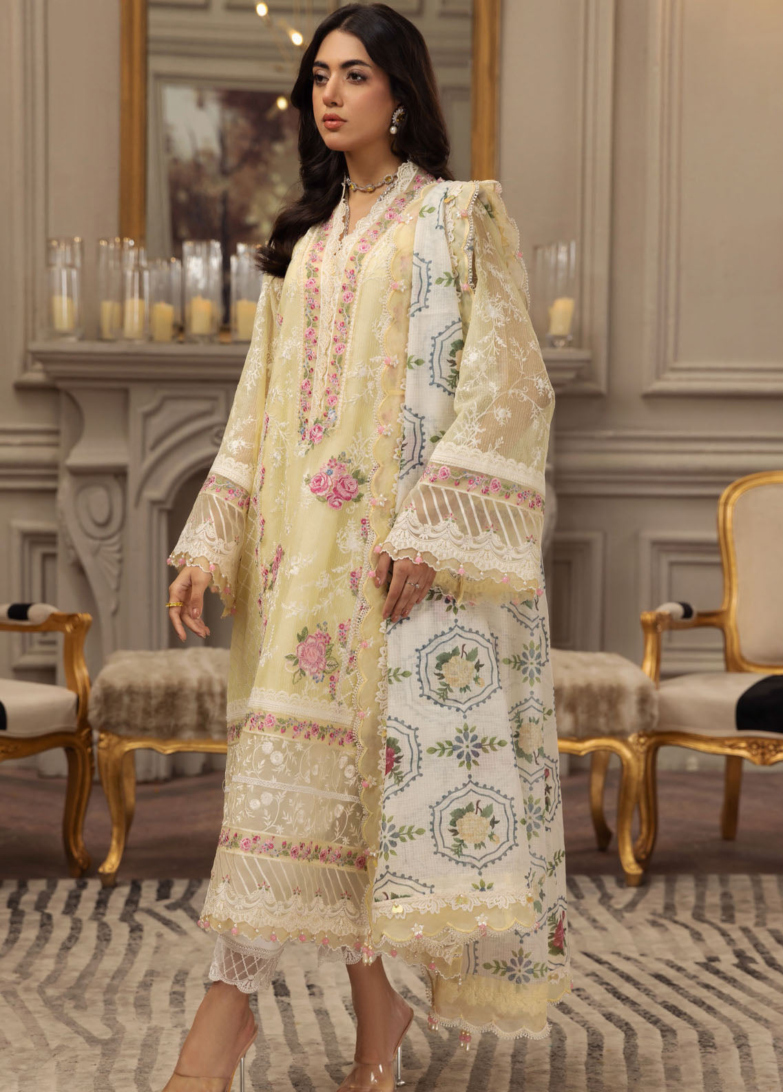 Anaya By Kiran Chaudhry Eid Festive Lawn Collection 2023 AL23-10-Kiara