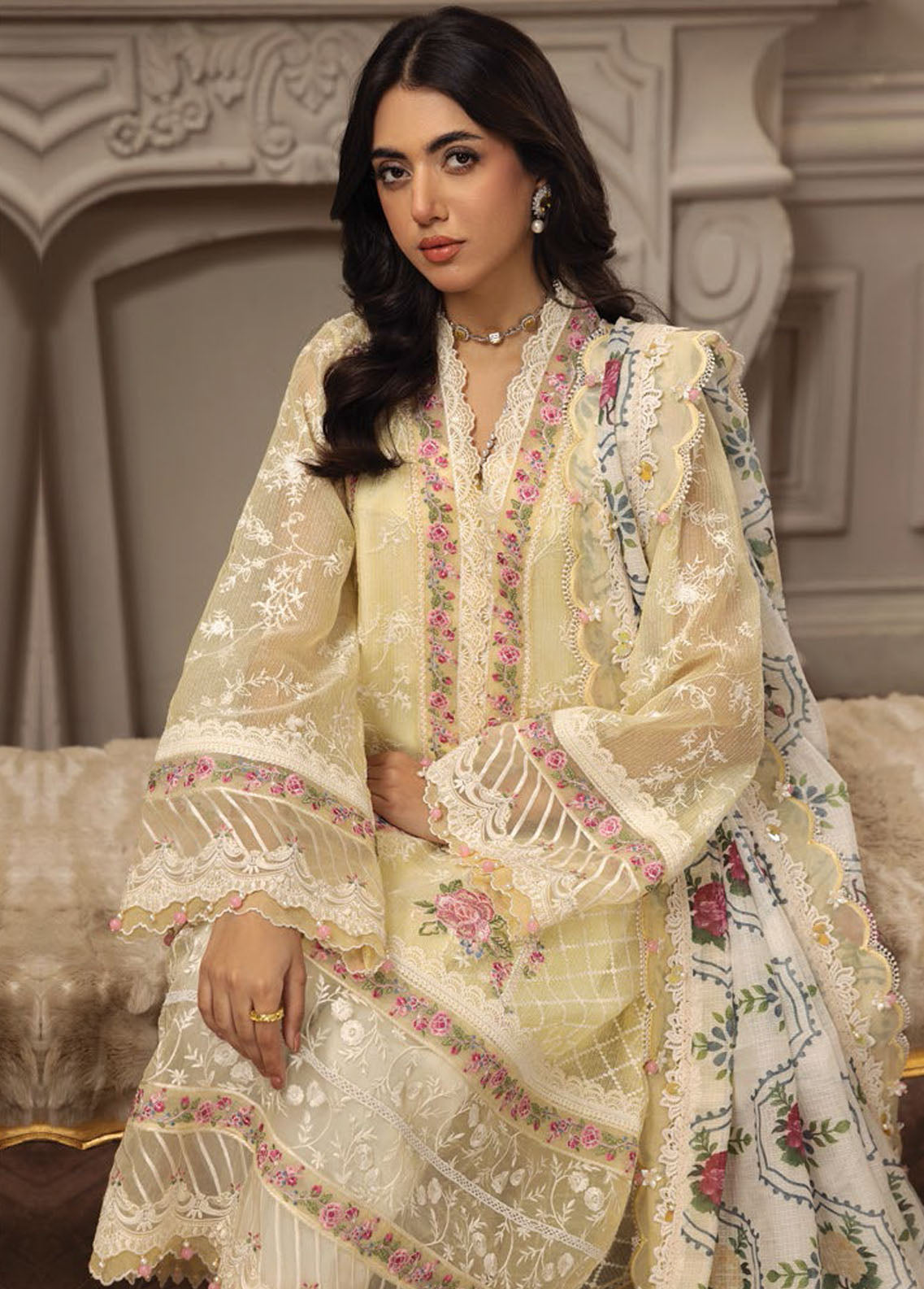 Anaya By Kiran Chaudhry Eid Festive Lawn Collection 2023 AL23-10-Kiara