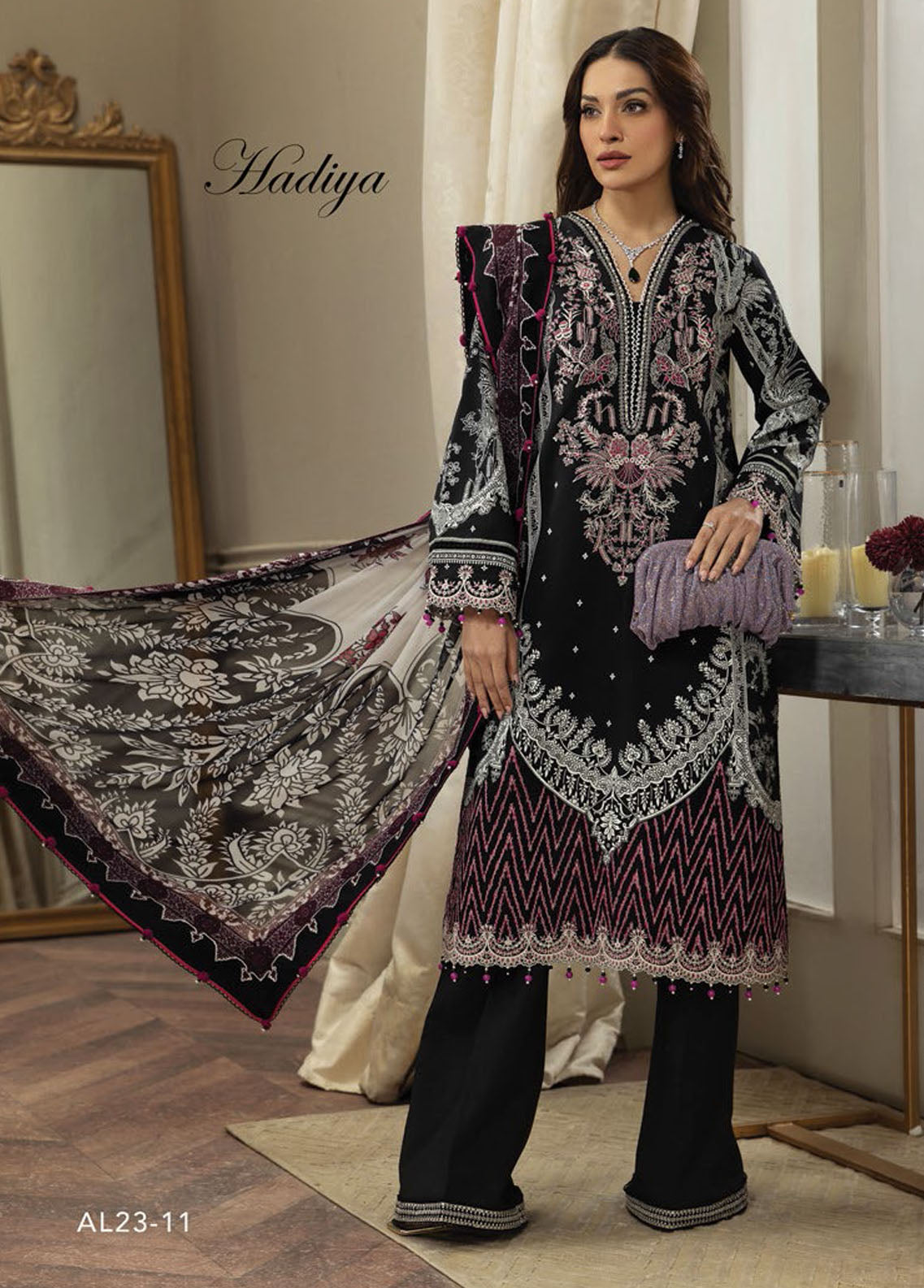 Anaya By Kiran Chaudhry Eid Festive Lawn Collection 2023 AL23-11-Hadiya