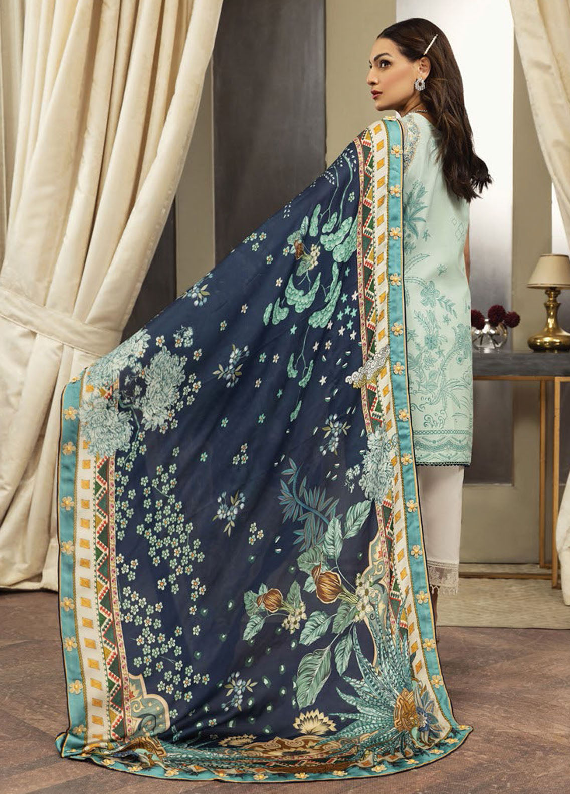 Anaya By Kiran Chaudhry Eid Festive Lawn Collection 2023 AL23-13-Zenobia