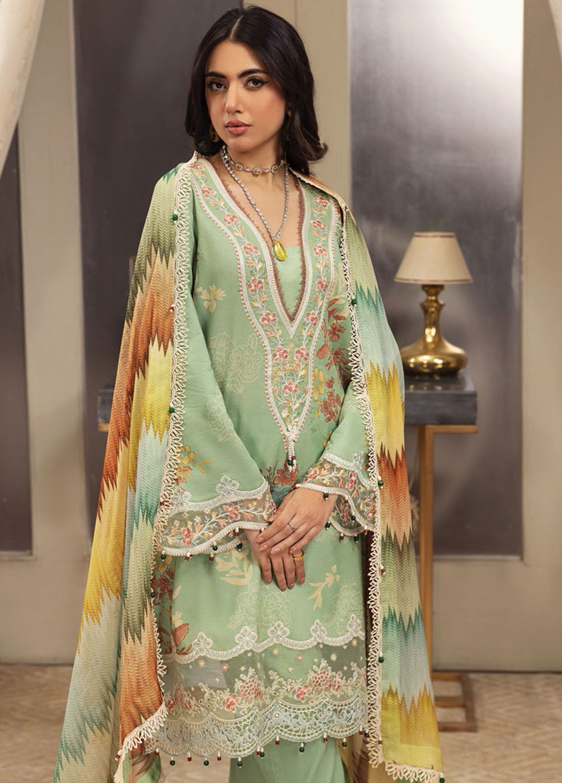 Anaya By Kiran Chaudhry Eid Festive Lawn Collection 2023 AL23-17-Minahil