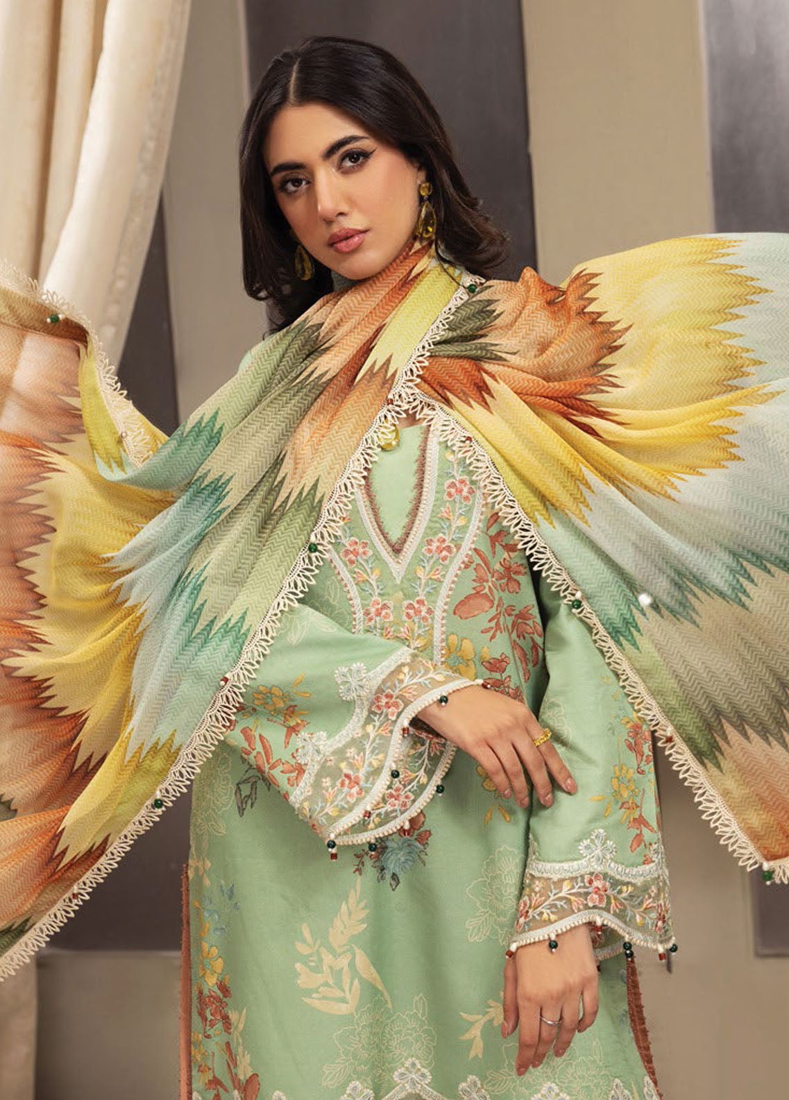 Anaya By Kiran Chaudhry Eid Festive Lawn Collection 2023 AL23-17-Minahil