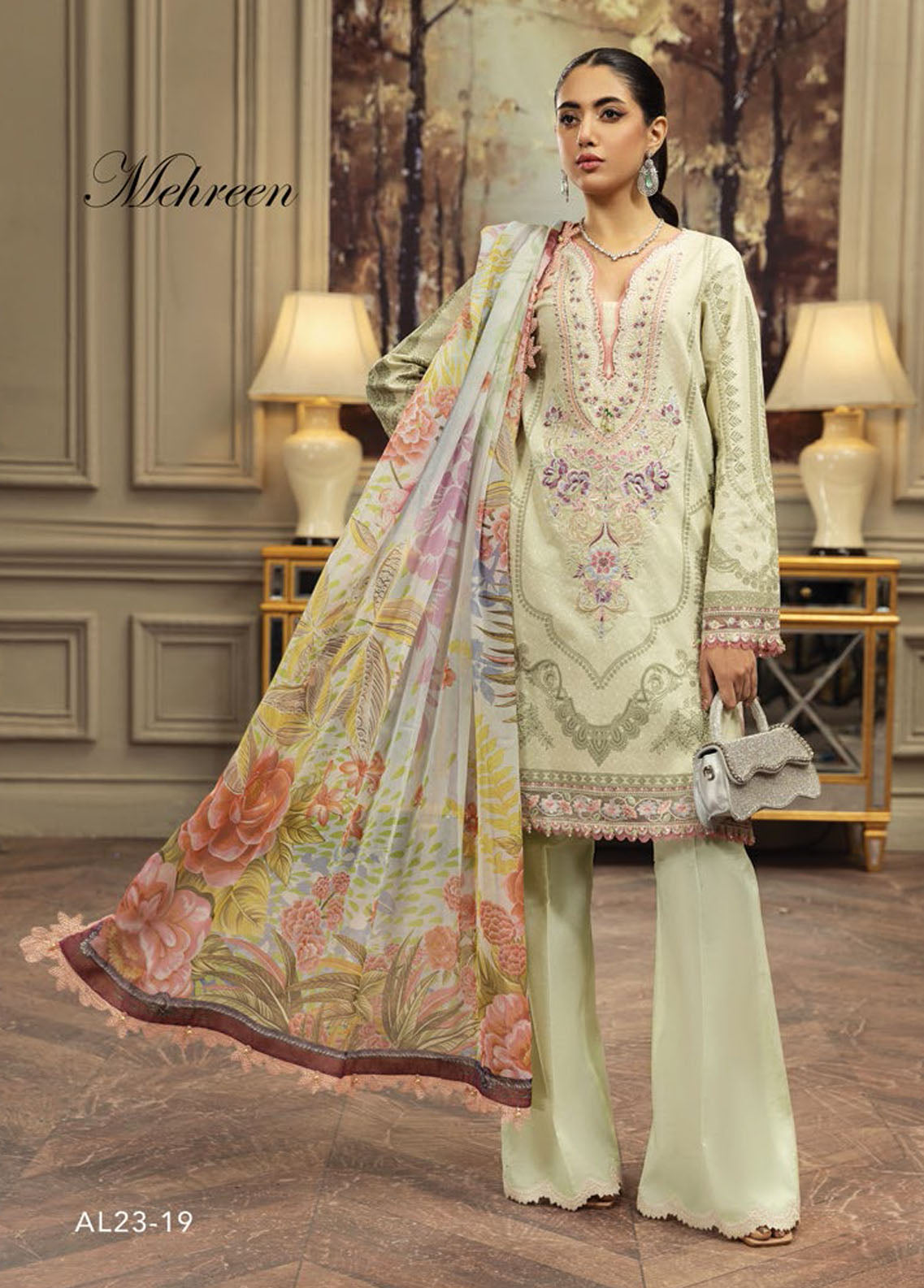 Anaya By Kiran Chaudhry Eid Festive Lawn Collection 2023 AL23-19-Mehreen