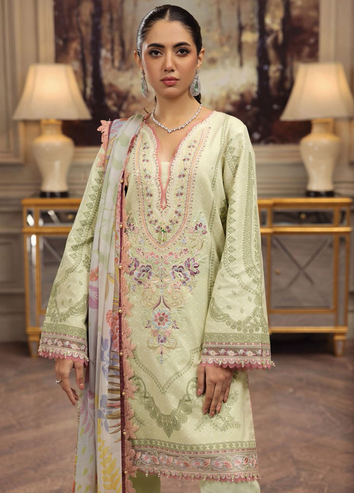 Anaya By Kiran Chaudhry Eid Festive Lawn Collection 2023 AL23-19-Mehreen