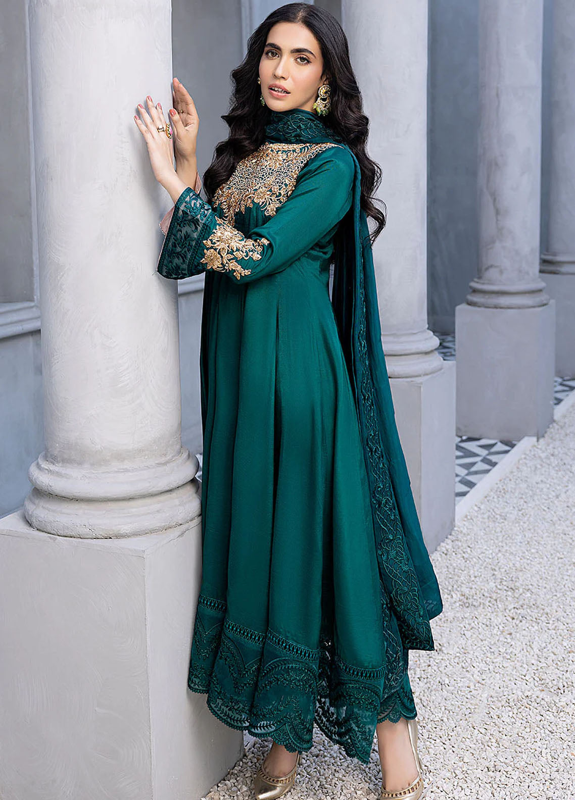 Azure Luxury Pret Silk 3 Piece Dress Ornate Dreams ODVG322