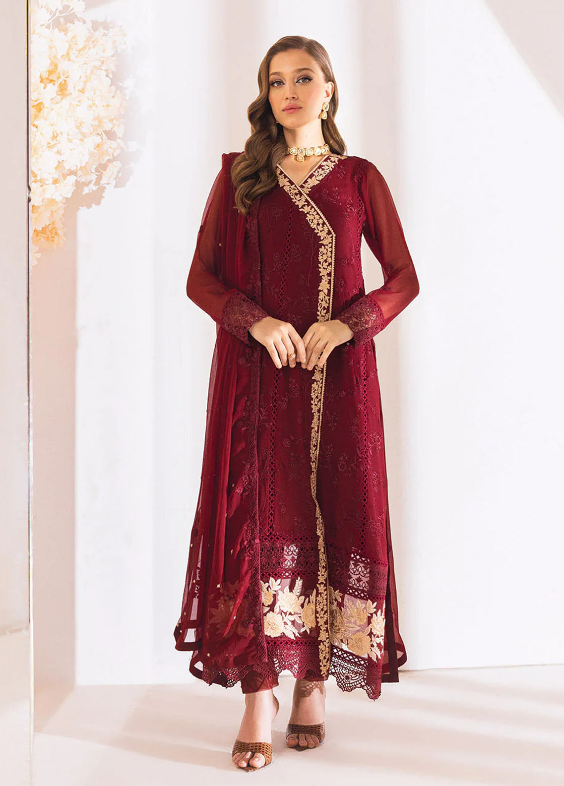 Azure Luxe Unstitched Eid Collection 2023 Tempting Berry
