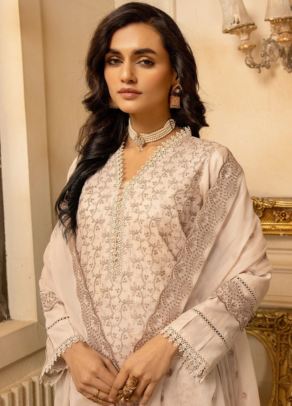 Bareeze By Aalaya Embroidered Lawn Suits Unstitched 3 Piece ALY23B-V3 D-7 - Luxury Summer Collection