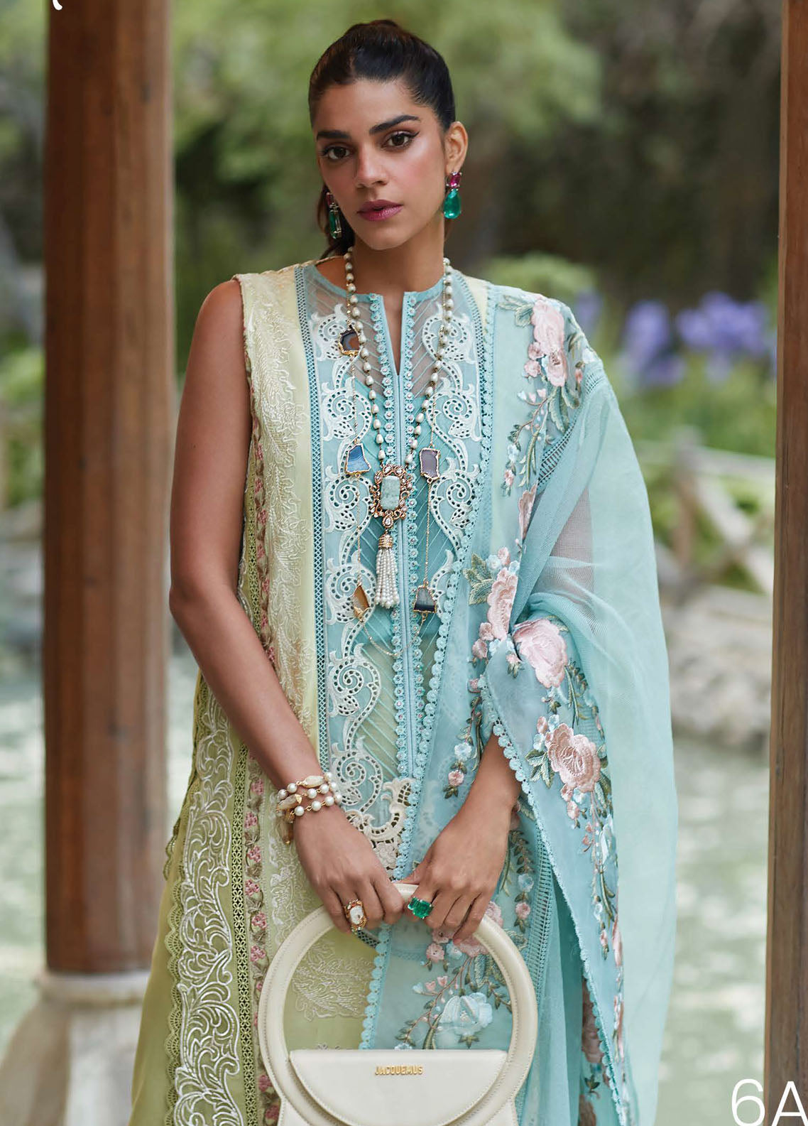 Crimson Luxury Lawn Collection 2023 by Saira Shakira 6A Lime