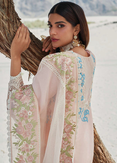 Crimson Luxury Lawn Collection 2023 by Saira Shakira 8B Chai Pink