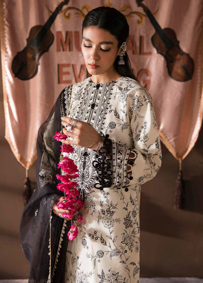Dastaan By Seran Festive Unstitched Lawn Collection 2023 D-07 Rayya