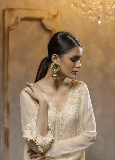 Dhanak Luxury Pret Chiffon 2 Piece Suit DA-2106 PEACH