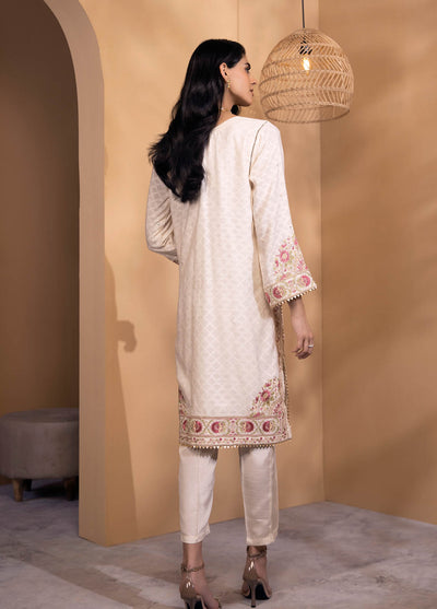 Dhanak Luxury Pret Jacquard 2 Piece Suit DA-2080 OFF WHITE