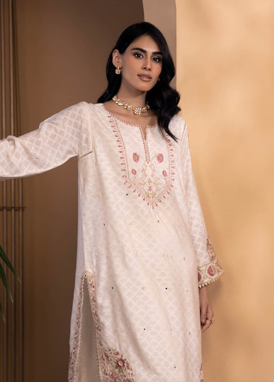 Dhanak Luxury Pret Jacquard 2 Piece Suit DA-2080 OFF WHITE